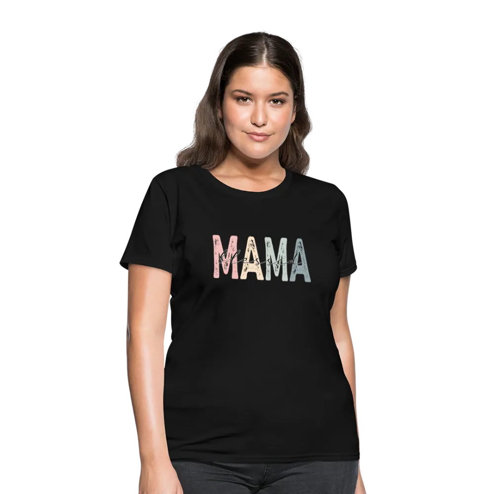 Blessed Mama Women's T-Shirt (Retro Design)