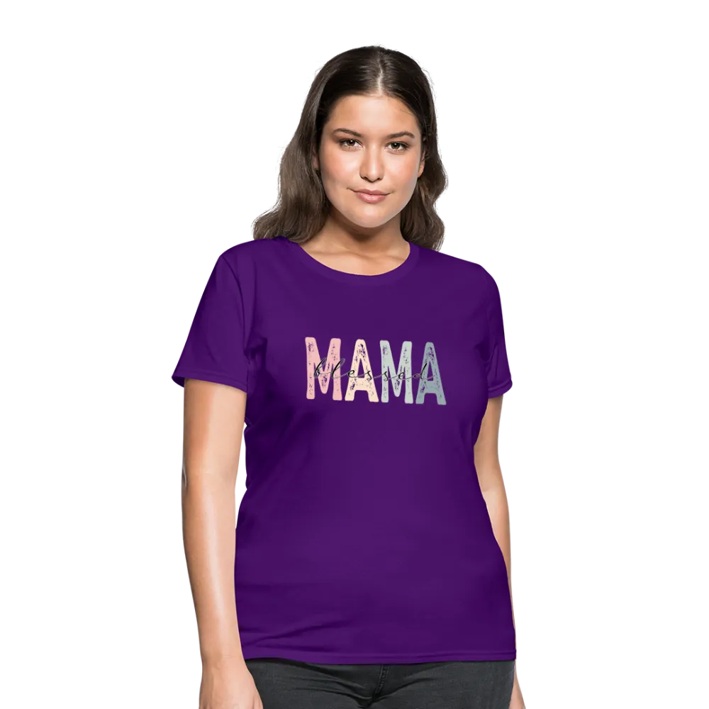 Blessed Mama Women's T-Shirt (Retro Design)