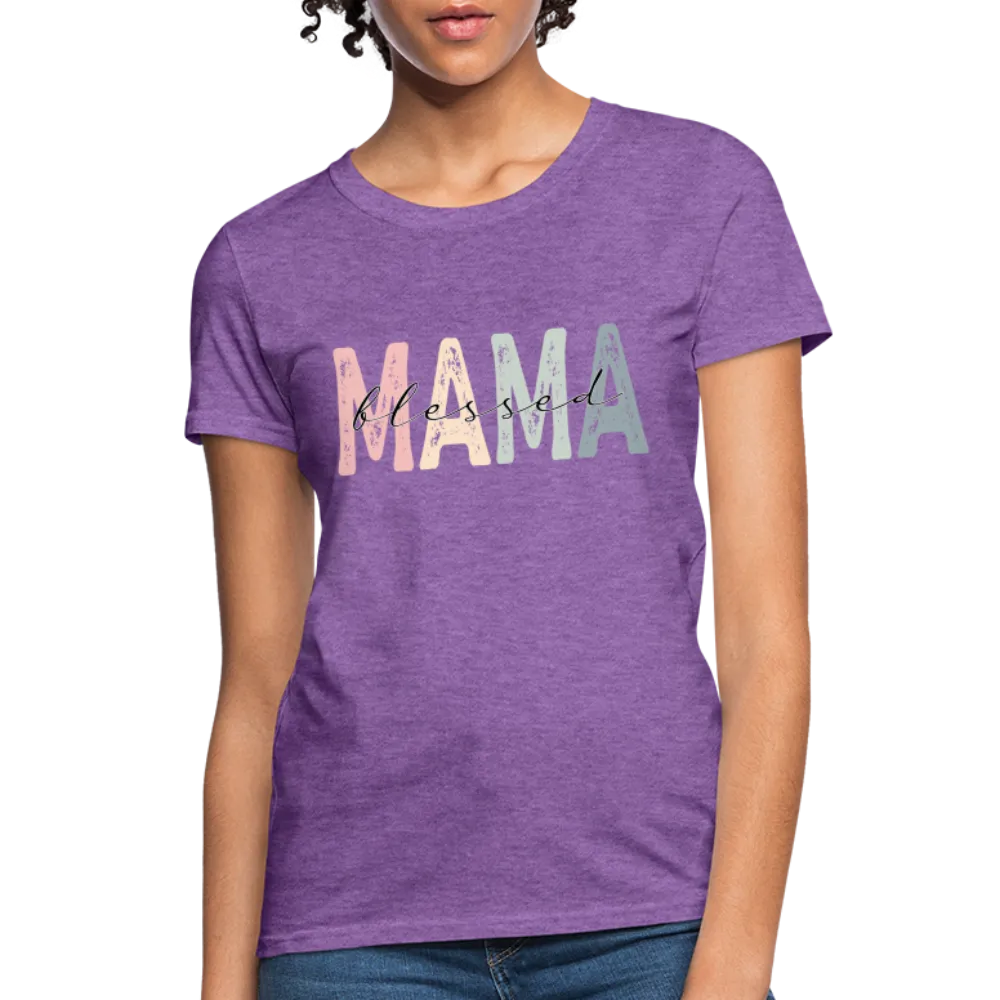 Blessed Mama Women's T-Shirt (Retro Design)