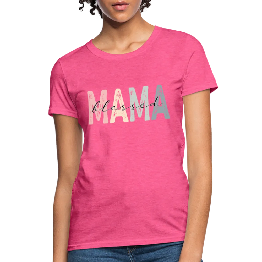 Blessed Mama Women's T-Shirt (Retro Design)