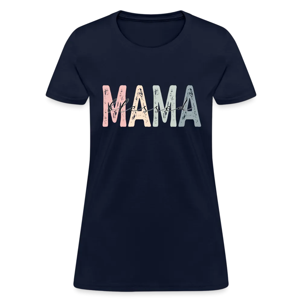 Blessed Mama Women's T-Shirt (Retro Design)