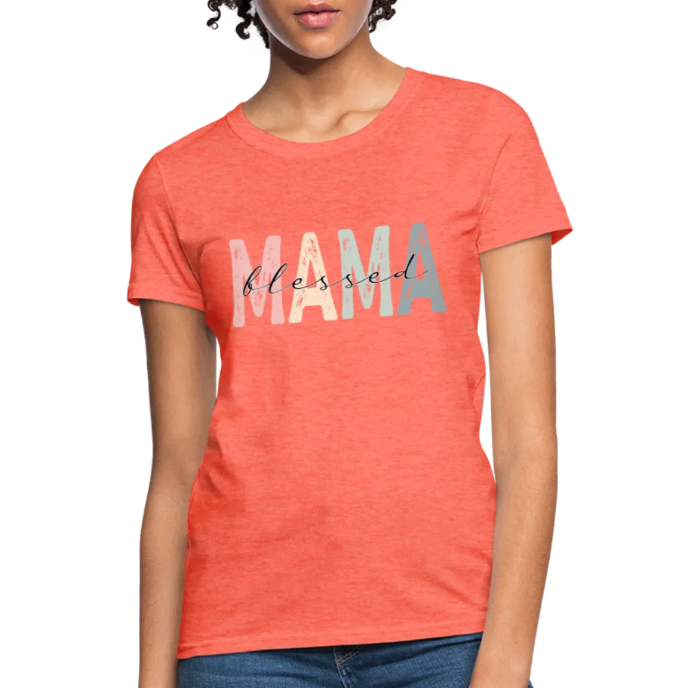 Blessed Mama Women's T-Shirt (Retro Design)