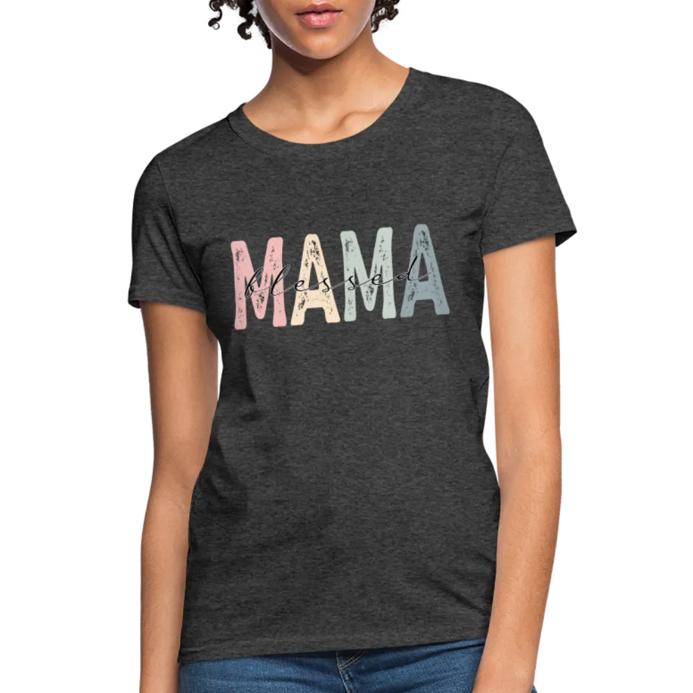 Blessed Mama Women's T-Shirt (Retro Design)