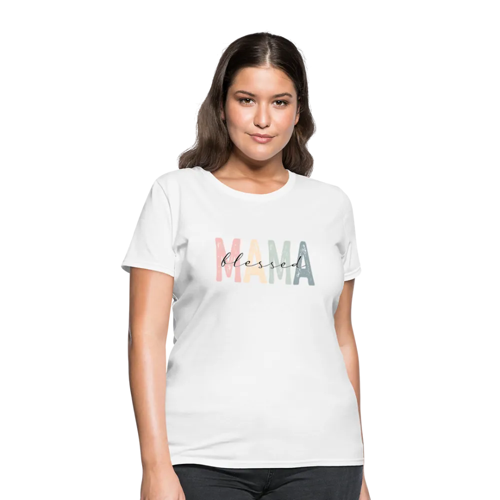 Blessed Mama Women's T-Shirt (Retro Design)