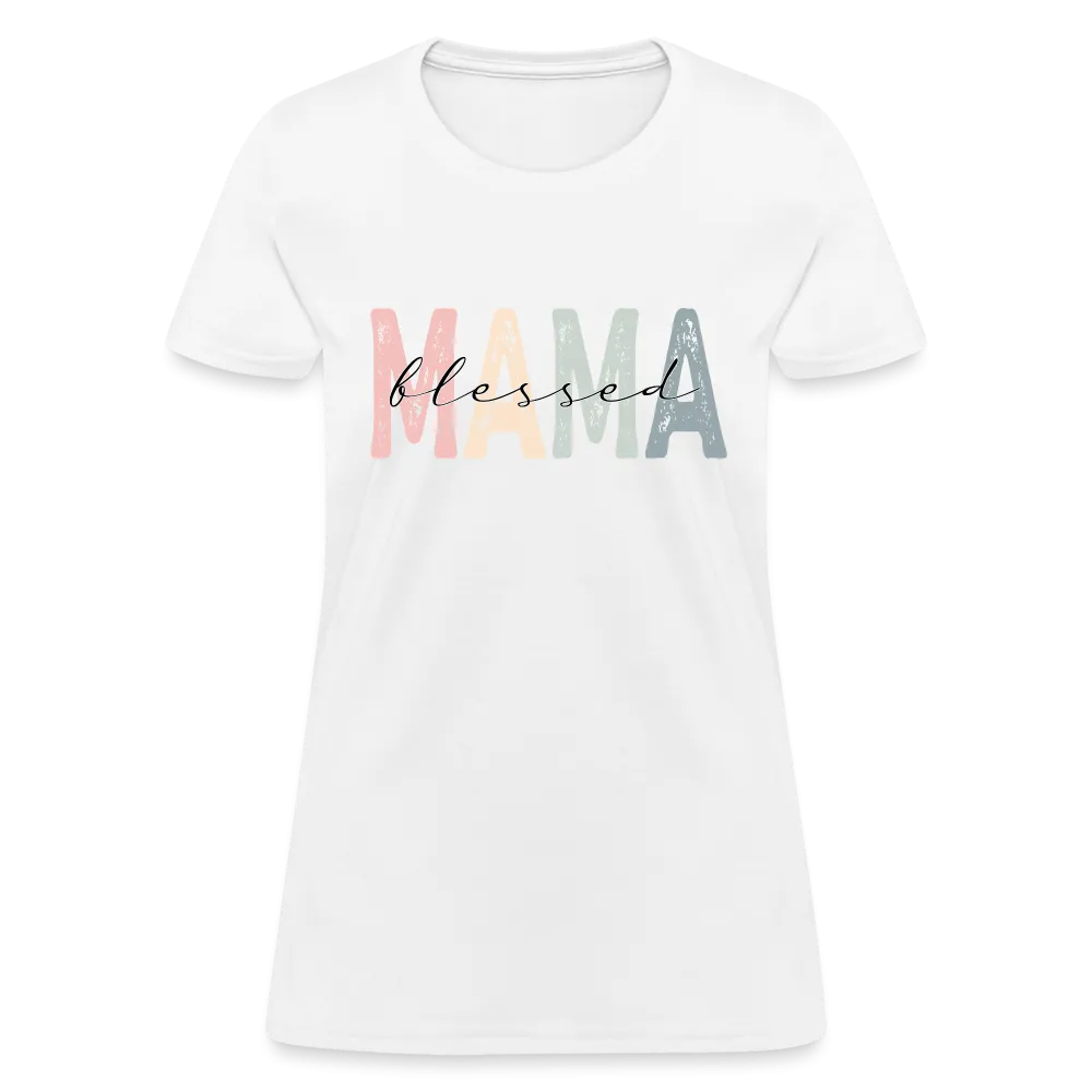 Blessed Mama Women's T-Shirt (Retro Design)