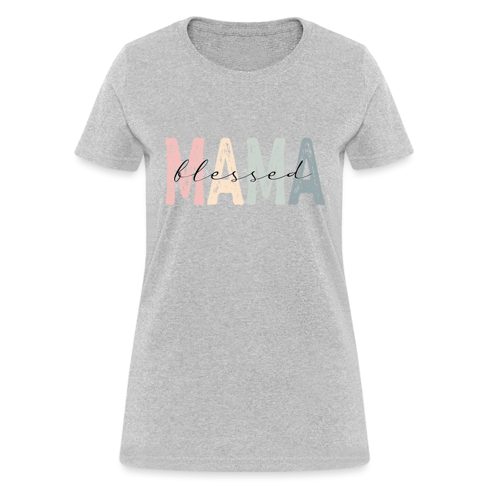 Blessed Mama Women's T-Shirt (Retro Design)