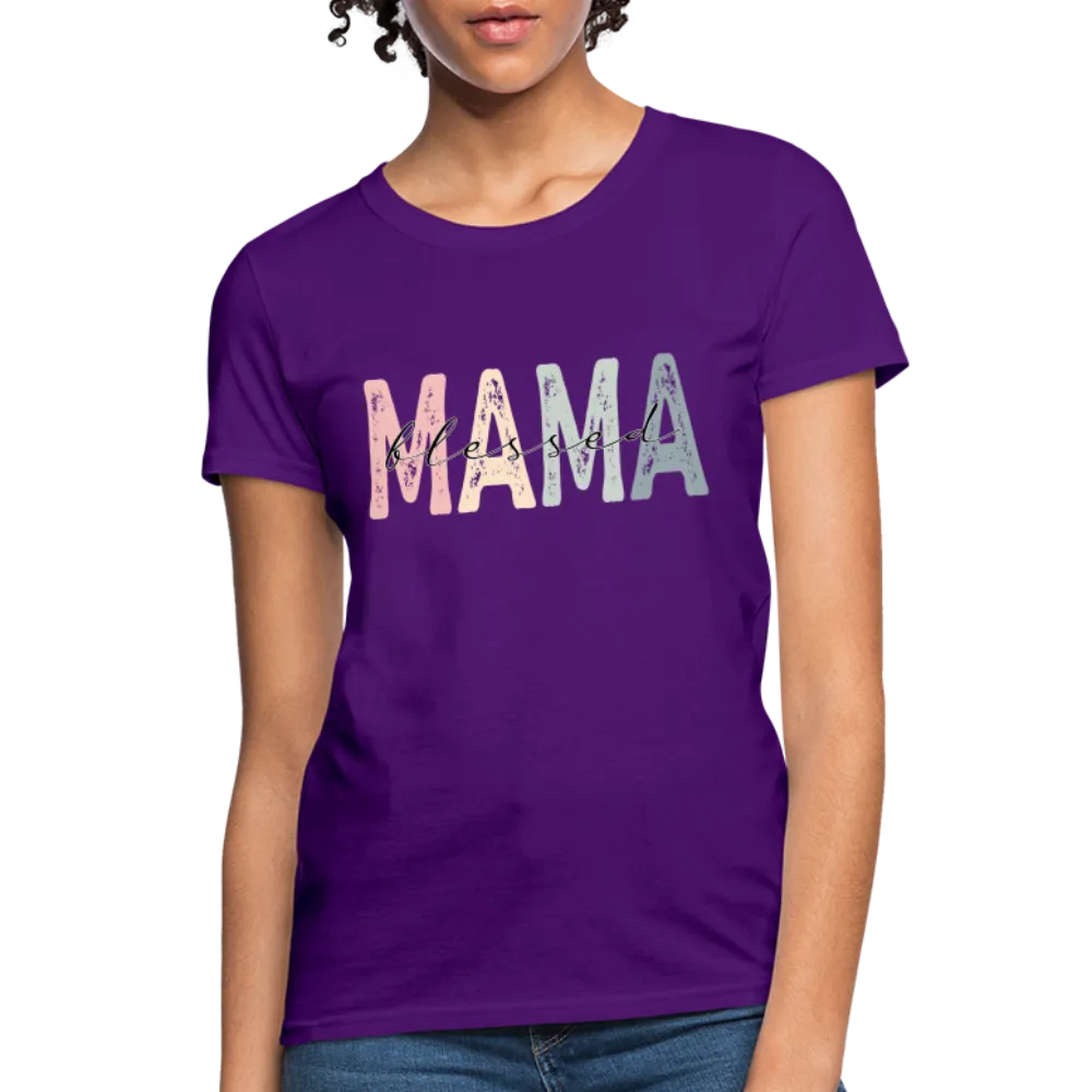 Blessed Mama Women's T-Shirt (Retro Design)