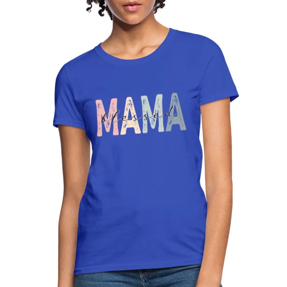 Blessed Mama Women's T-Shirt (Retro Design)