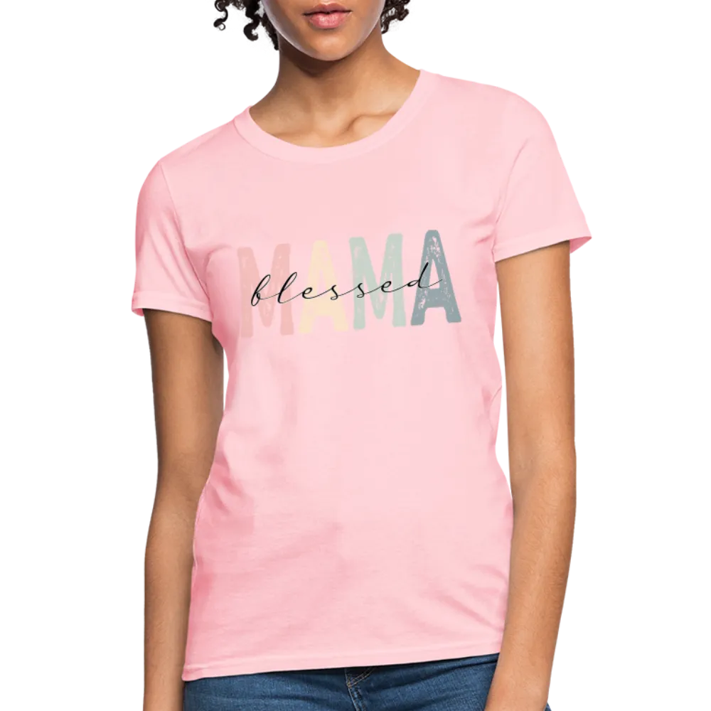 Blessed Mama Women's T-Shirt (Retro Design)