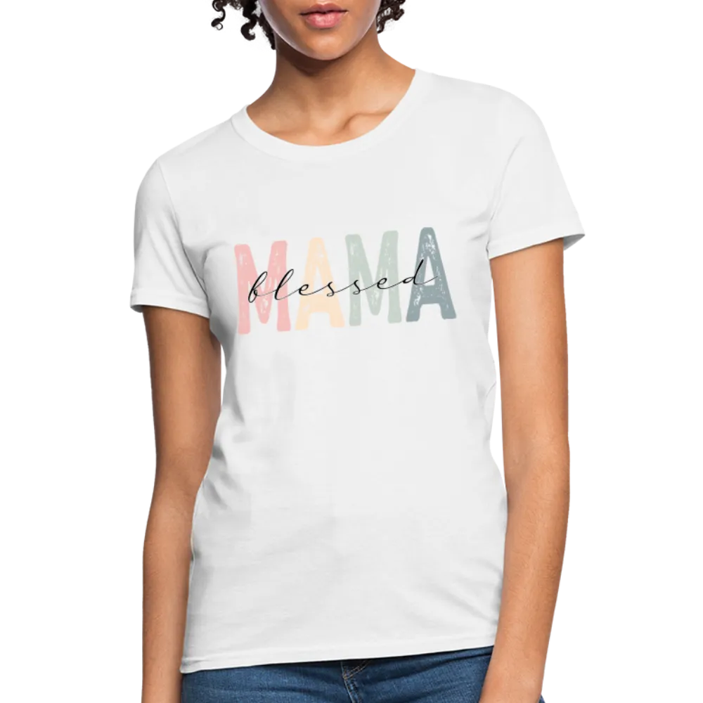 Blessed Mama Women's T-Shirt (Retro Design)