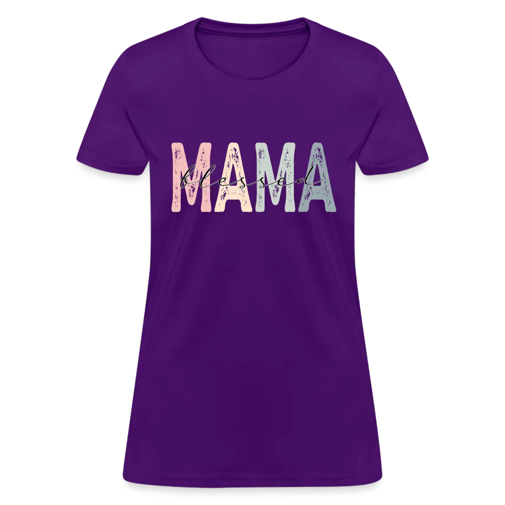 Blessed Mama Women's T-Shirt (Retro Design)