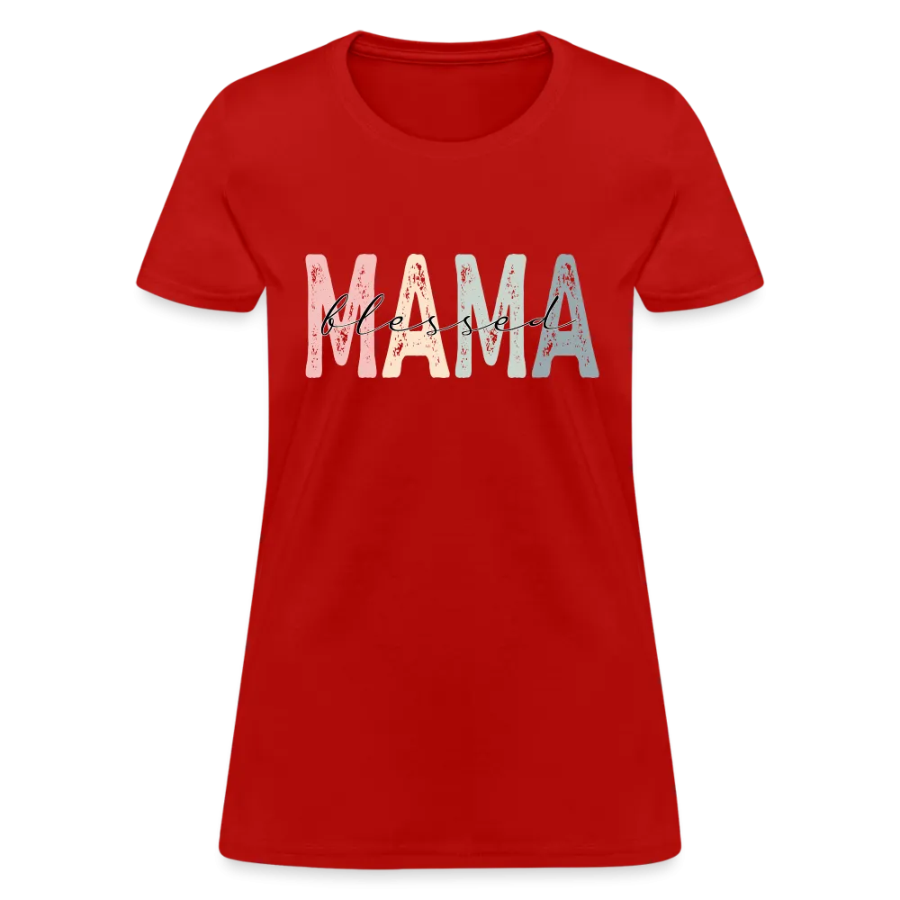 Blessed Mama Women's T-Shirt (Retro Design)