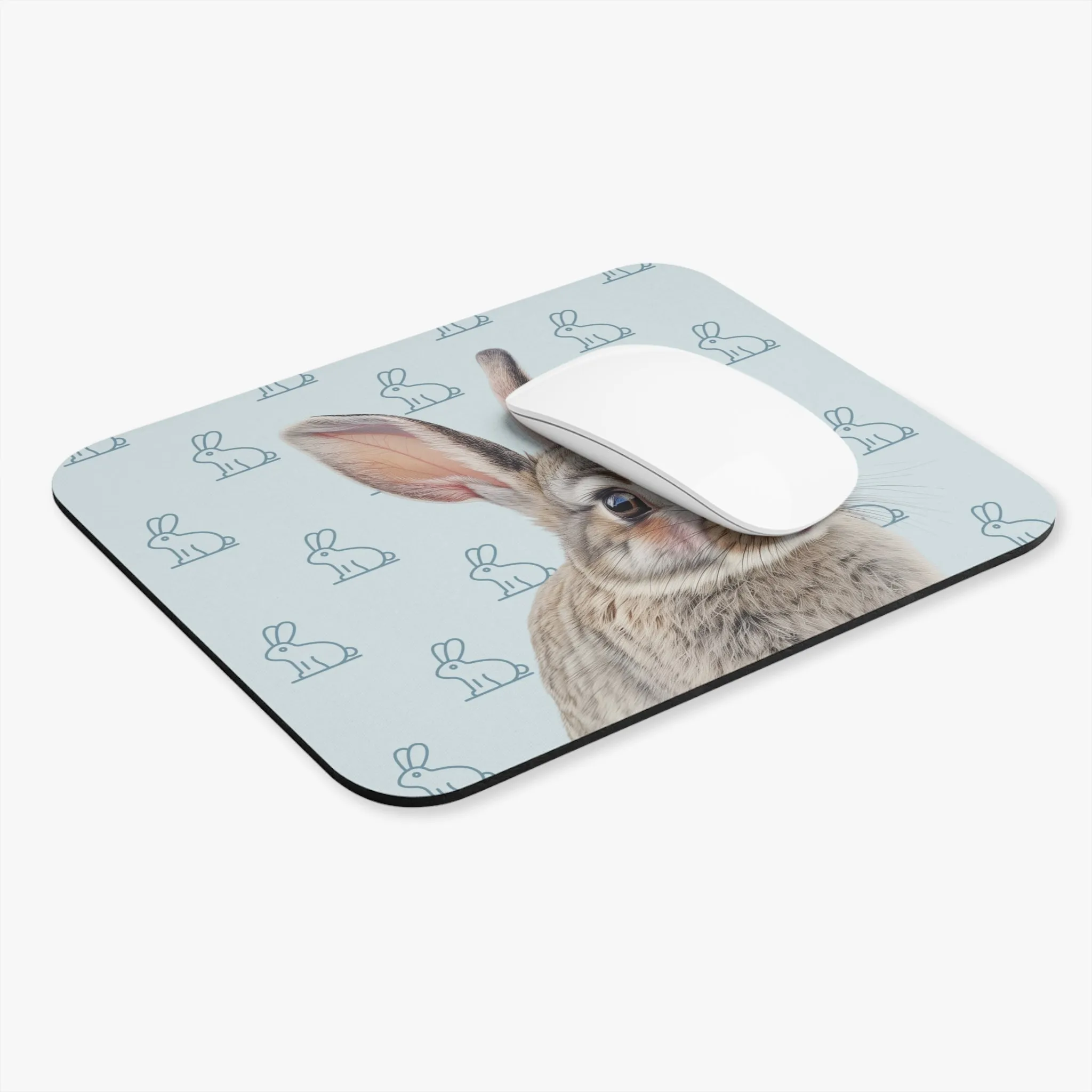 Blushing Rabbit Mouse Pad