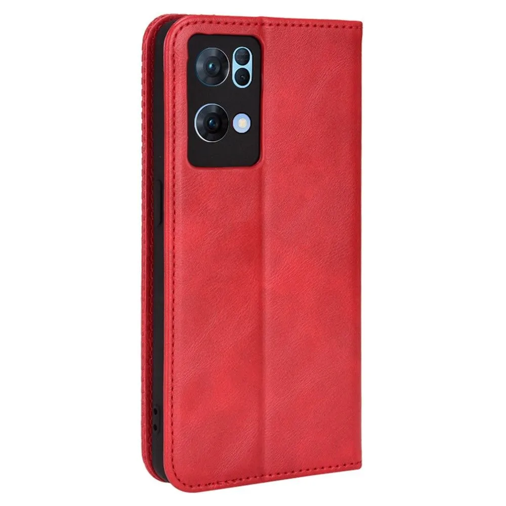 Bofink Vintage Oppo Reno7 Pro 5G leather case - Red