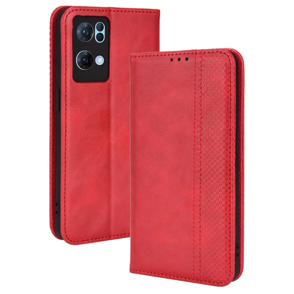 Bofink Vintage Oppo Reno7 Pro 5G leather case - Red