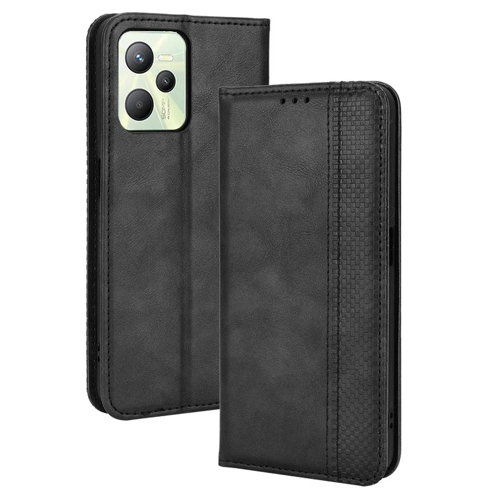 Bofink Vintage Realme C35 leather case - Black