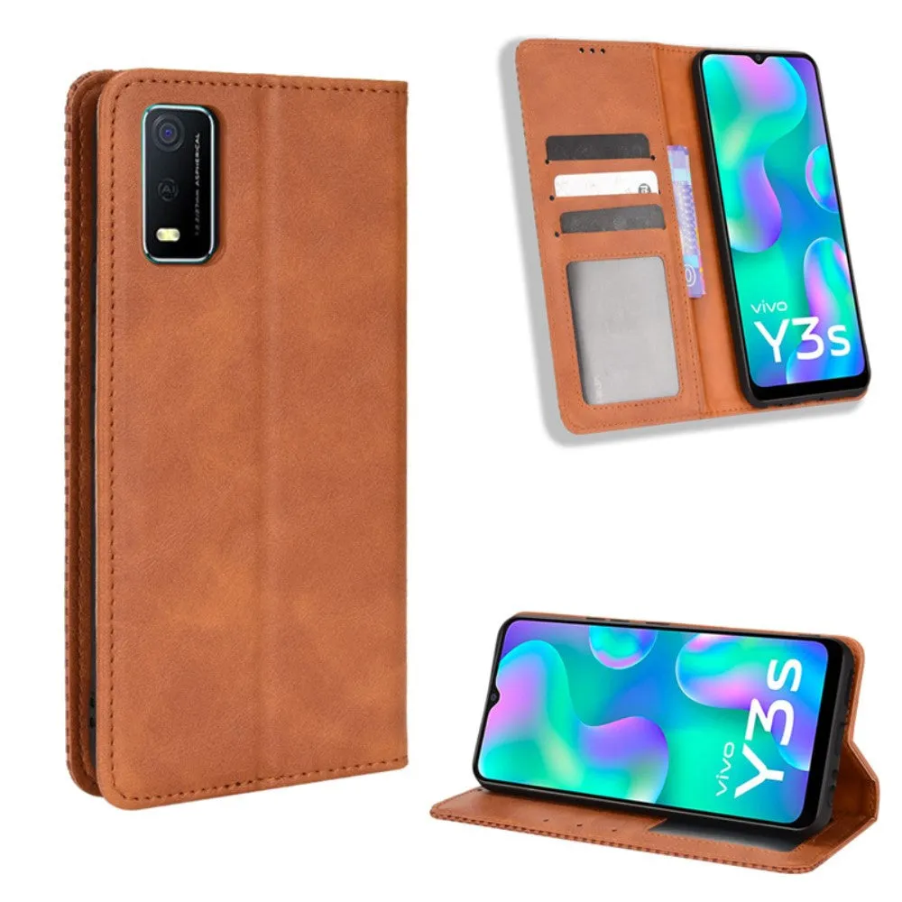 Bofink Vintage Vivo Y3s (2021) leather case - Brown