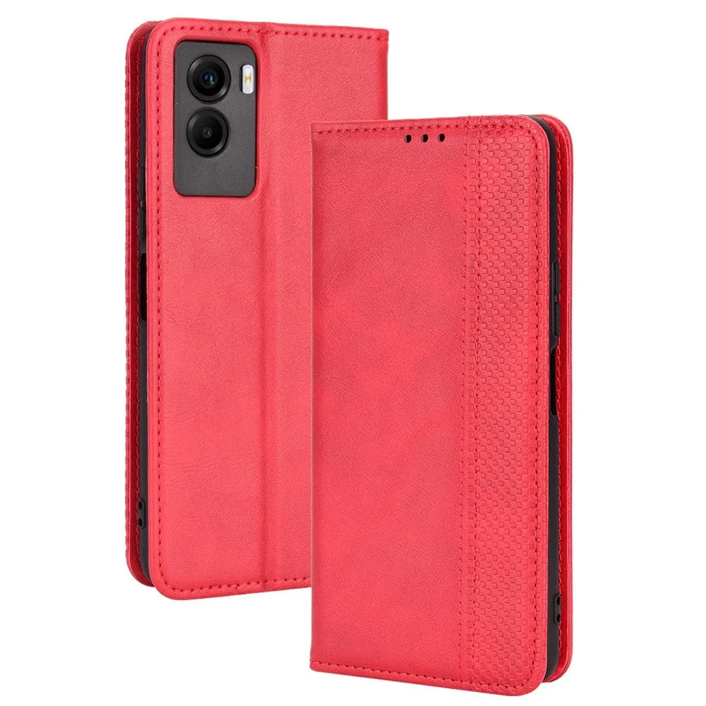 Bofink Vintage Vivo Y55s 5G leather case - Red