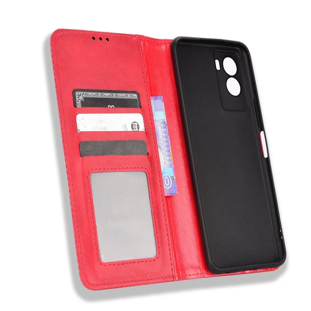 Bofink Vintage Vivo Y55s 5G leather case - Red