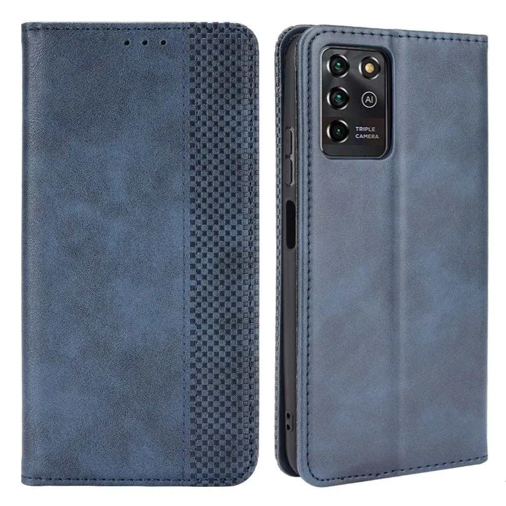 Bofink Vintage ZTE Blade V30 Vita leather case - Blue