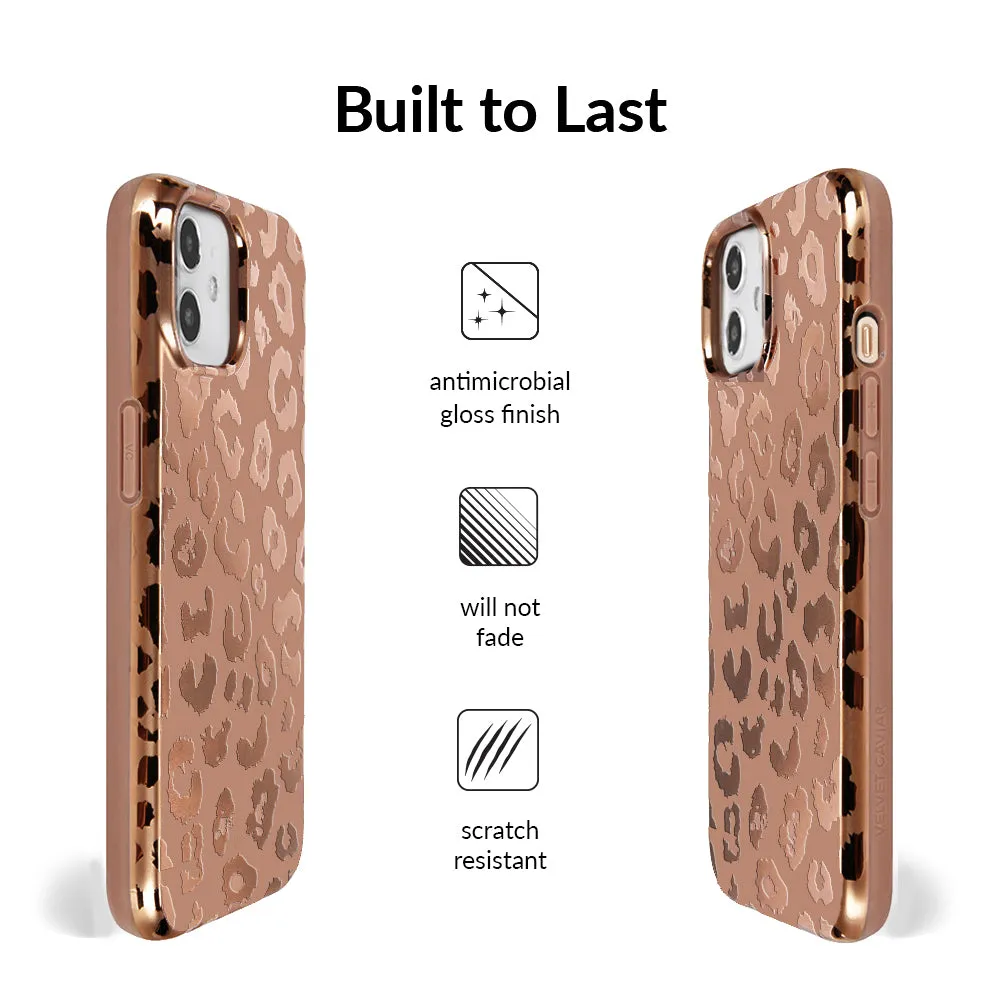 Bronze Chrome Leopard iPhone Case