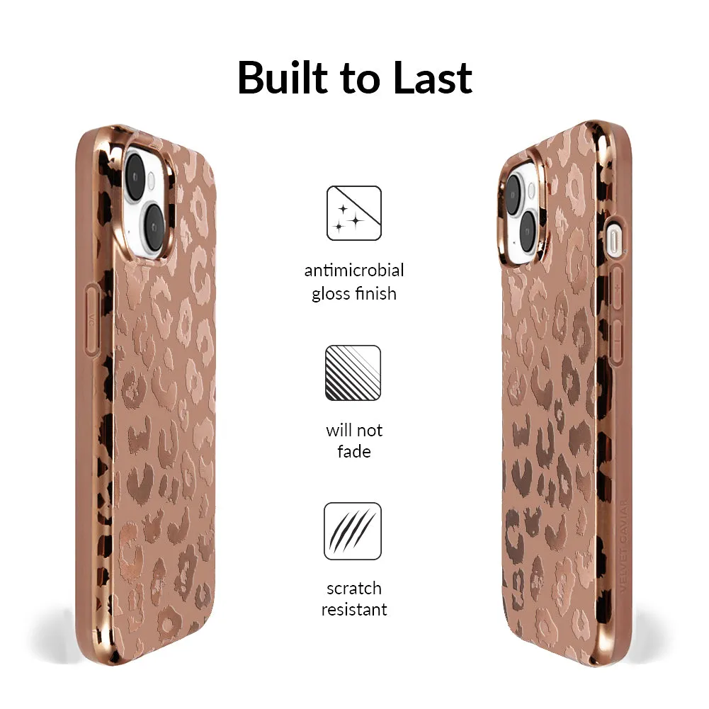 Bronze Chrome Leopard iPhone Case