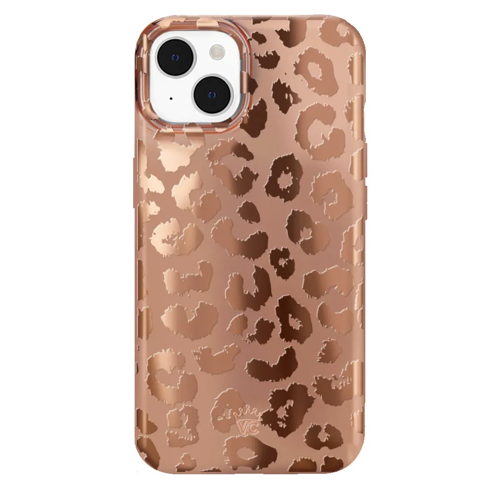 Bronze Chrome Leopard iPhone Case