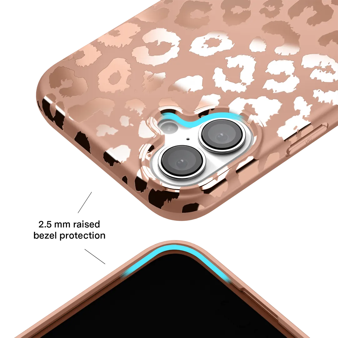 Bronze Chrome Leopard iPhone Case