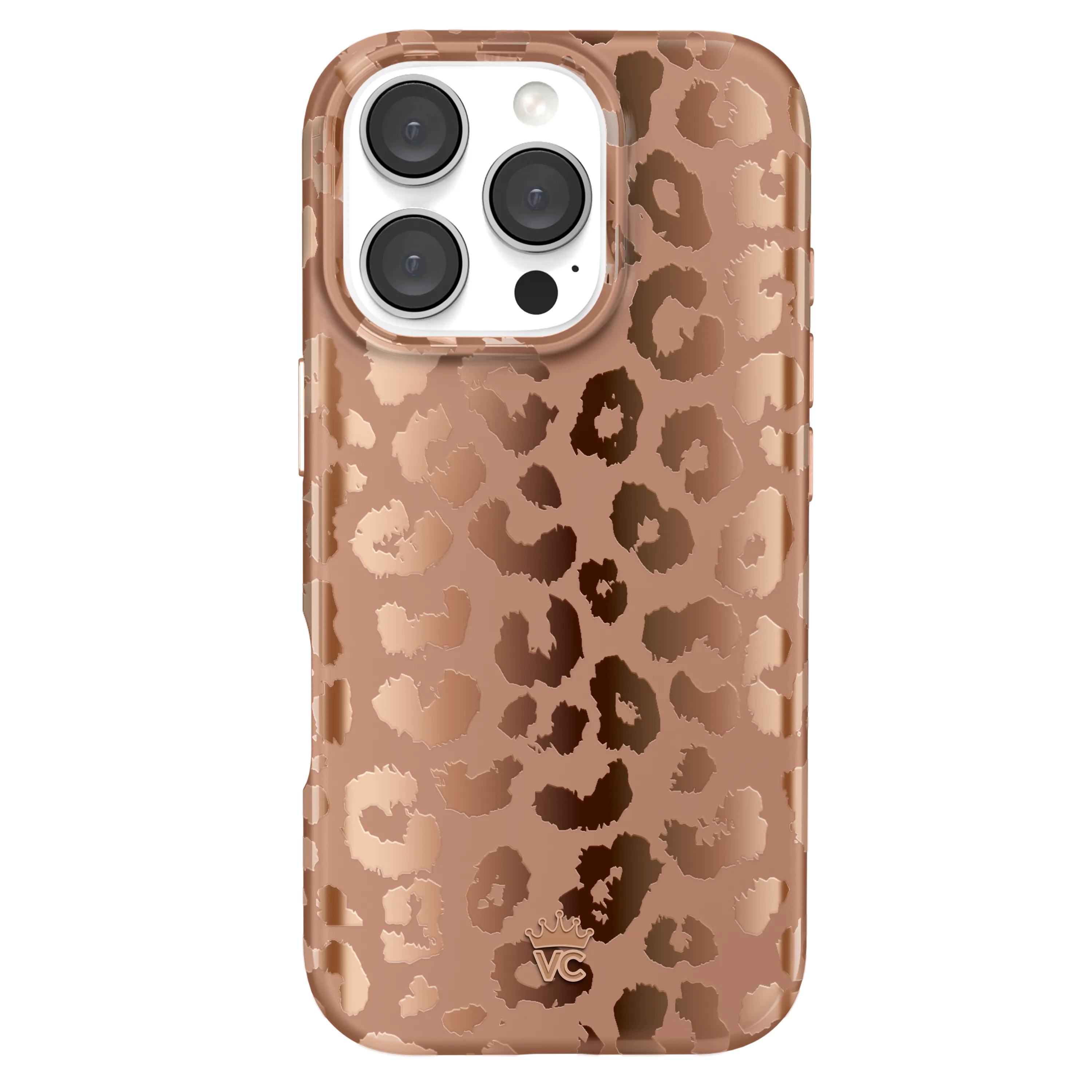 Bronze Chrome Leopard iPhone Case