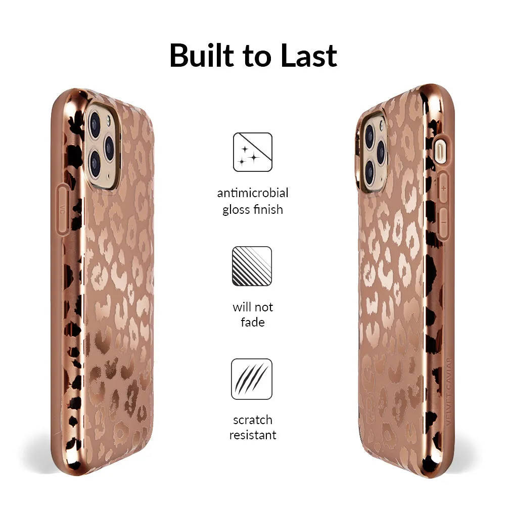 Bronze Chrome Leopard iPhone Case