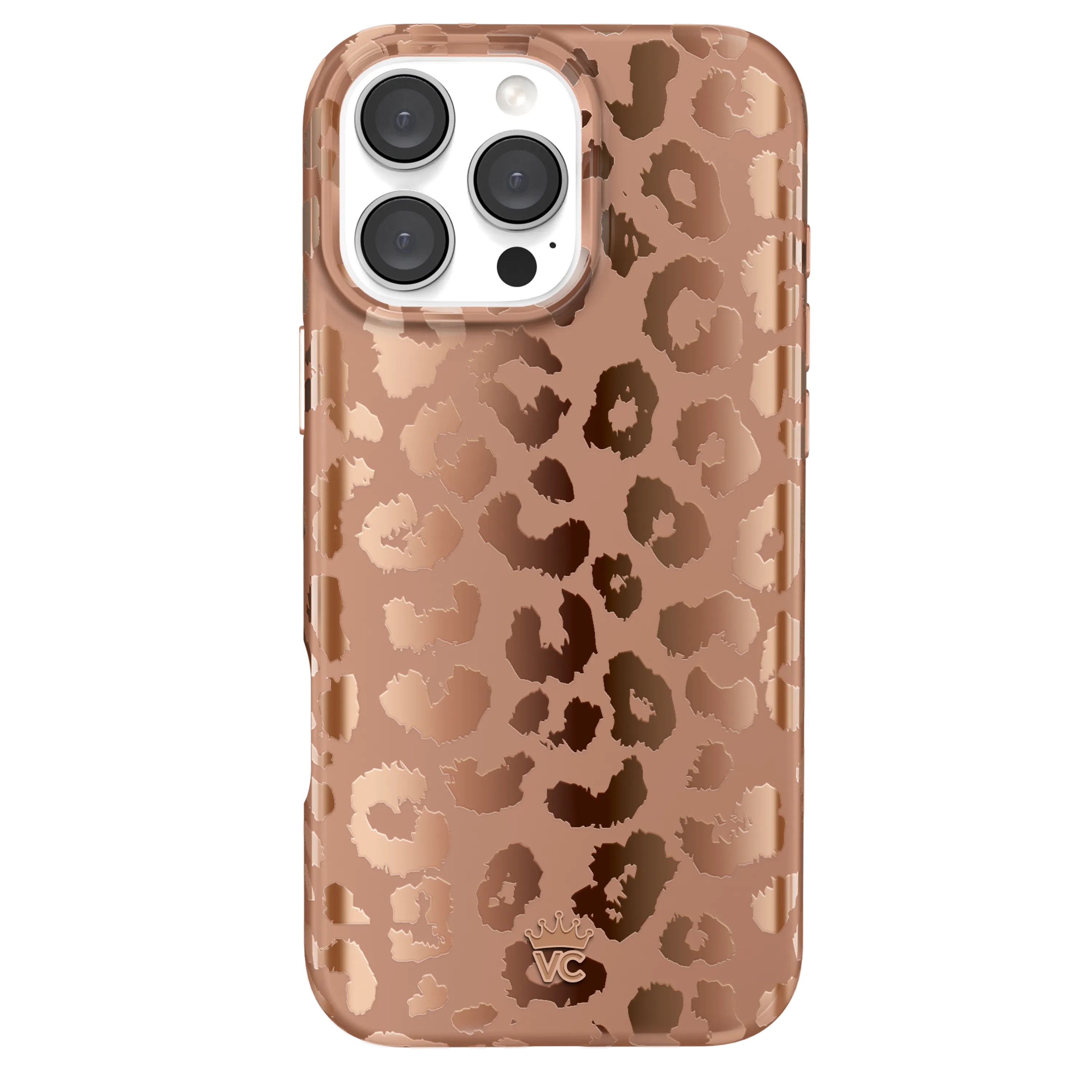 Bronze Chrome Leopard iPhone Case