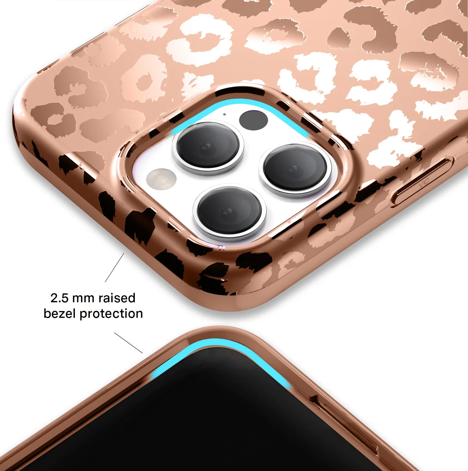 Bronze Chrome Leopard iPhone Case