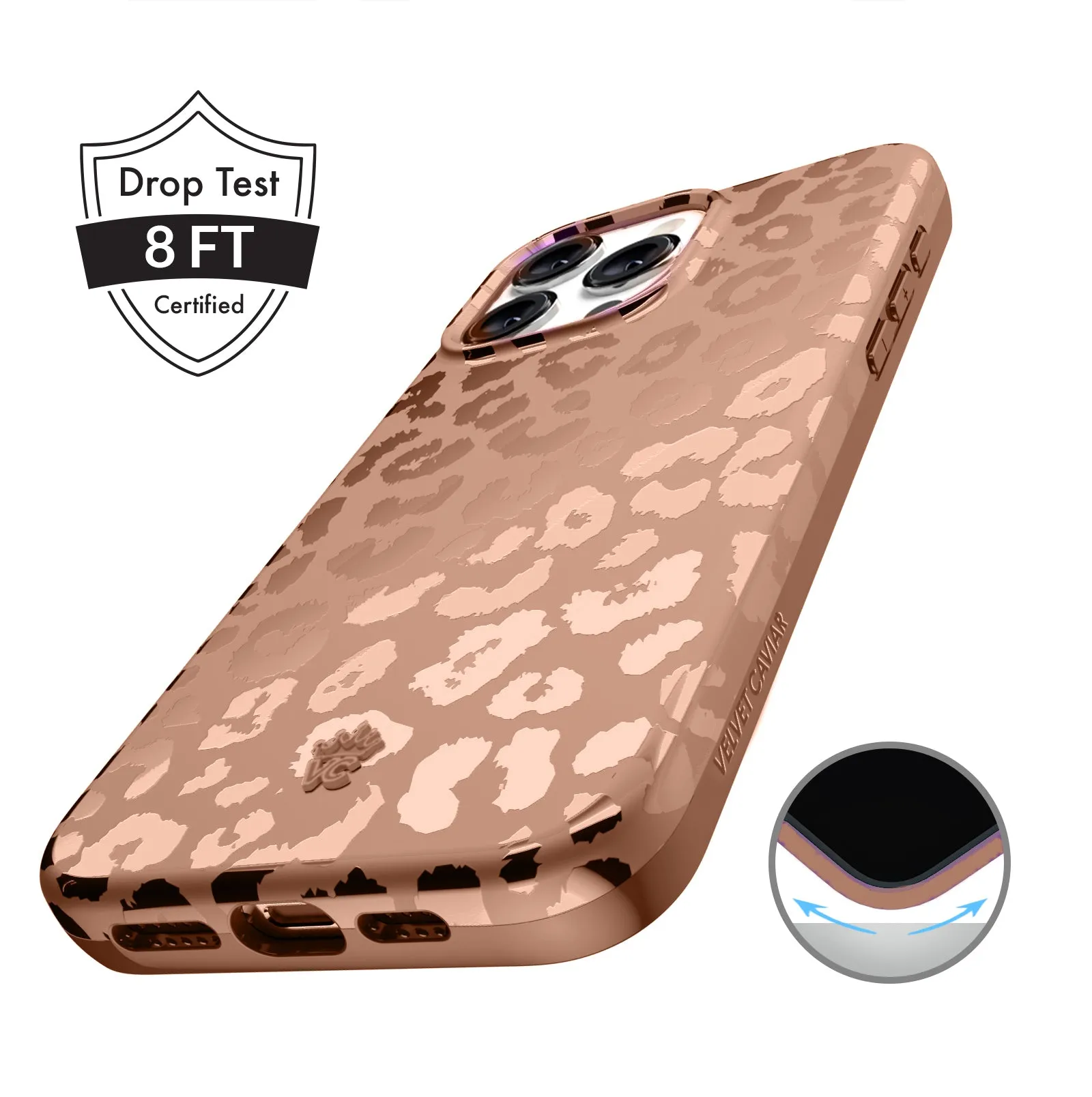 Bronze Chrome Leopard iPhone Case