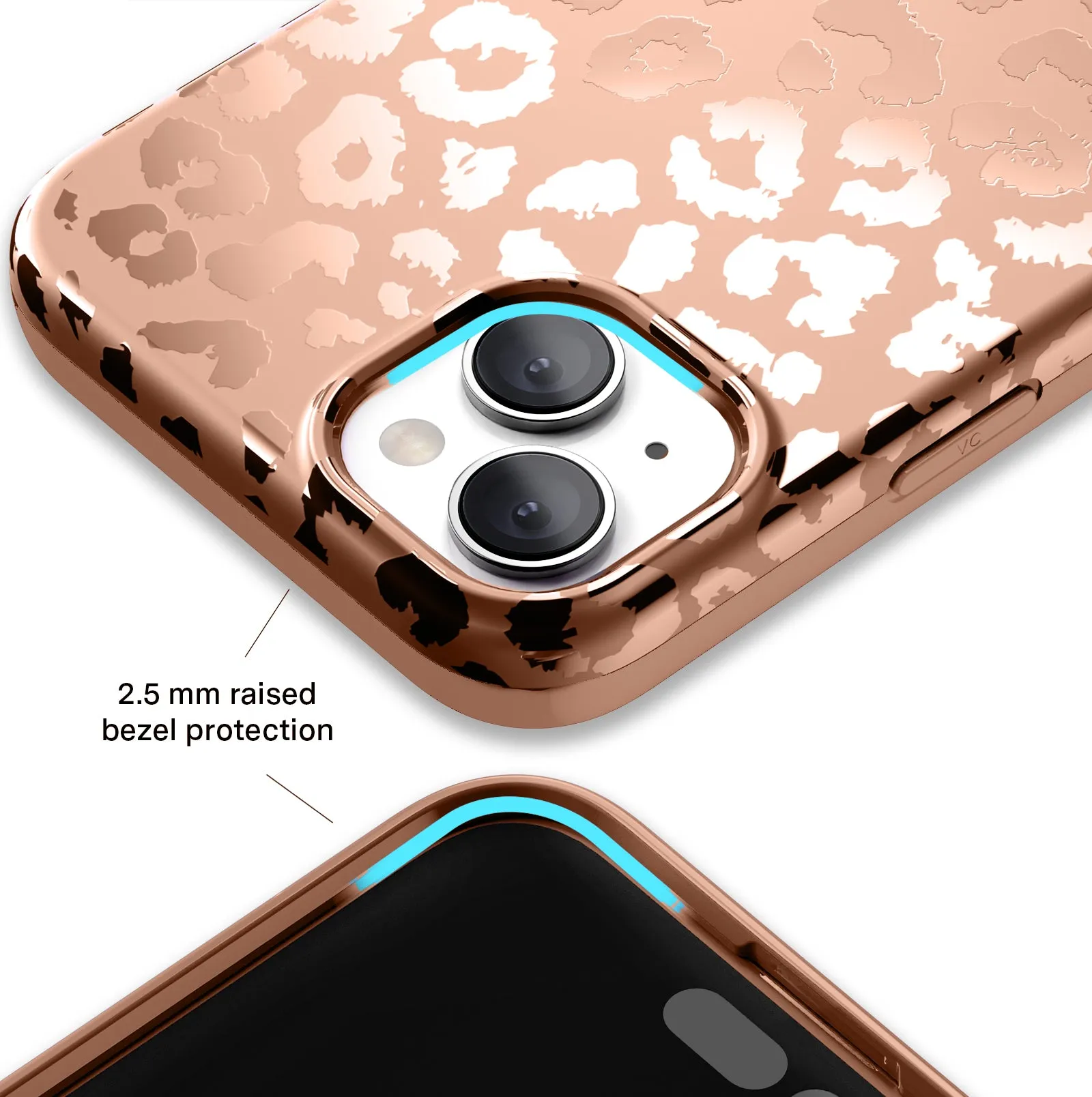 Bronze Chrome Leopard iPhone Case