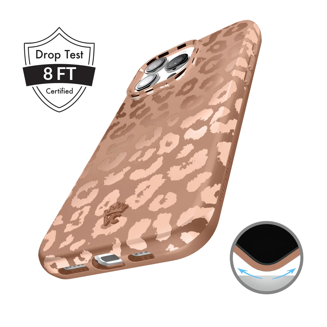 Bronze Chrome Leopard iPhone Case