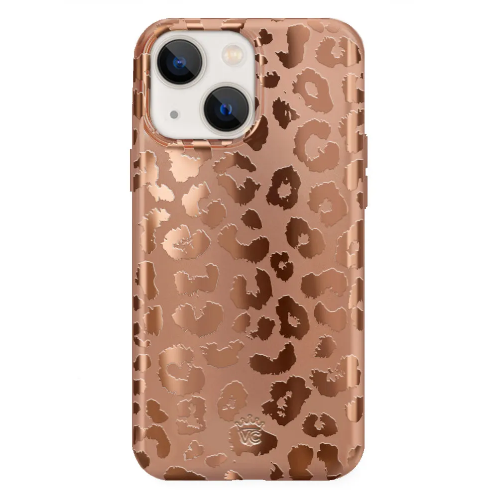 Bronze Chrome Leopard iPhone Case