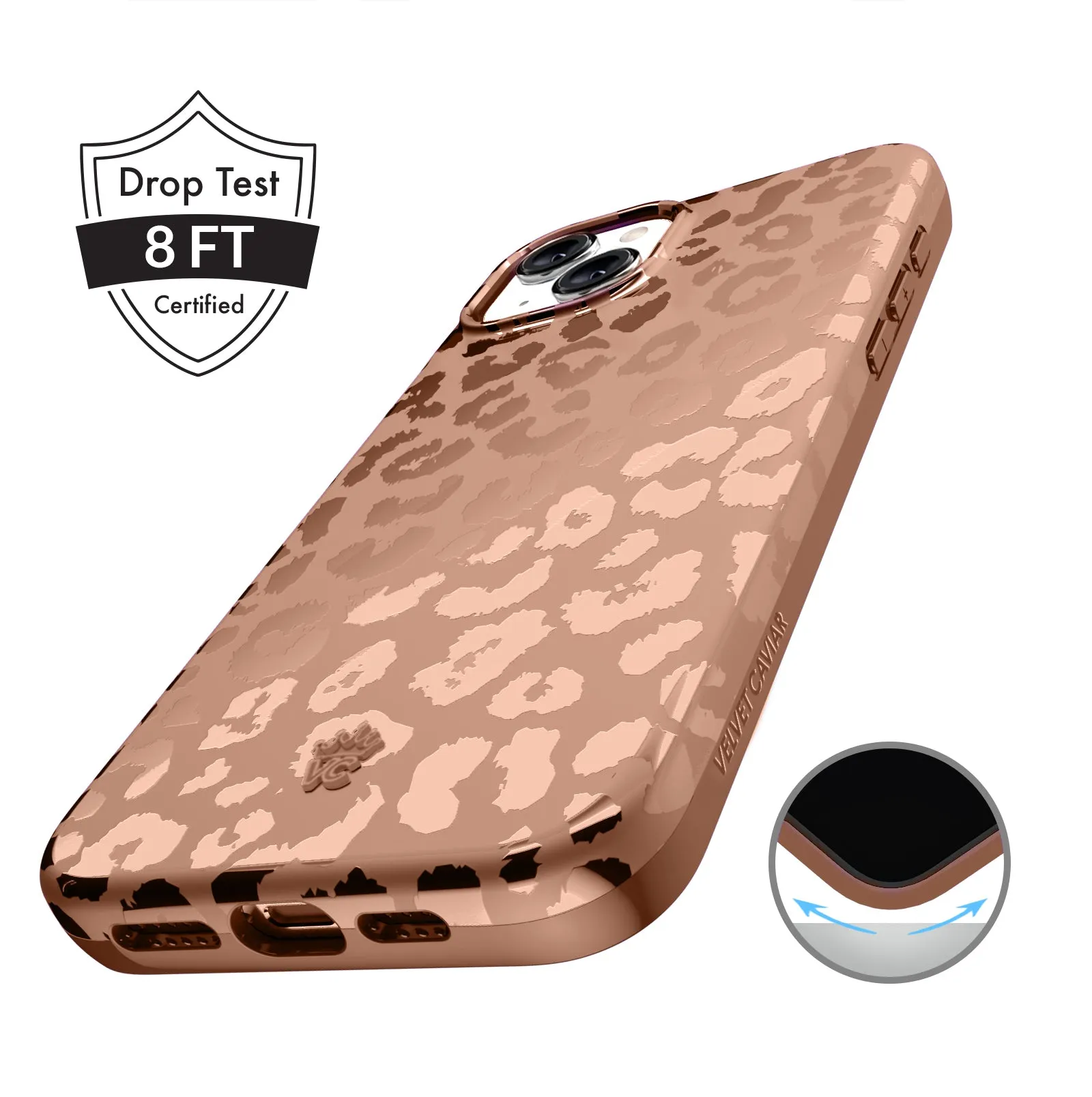 Bronze Chrome Leopard iPhone Case