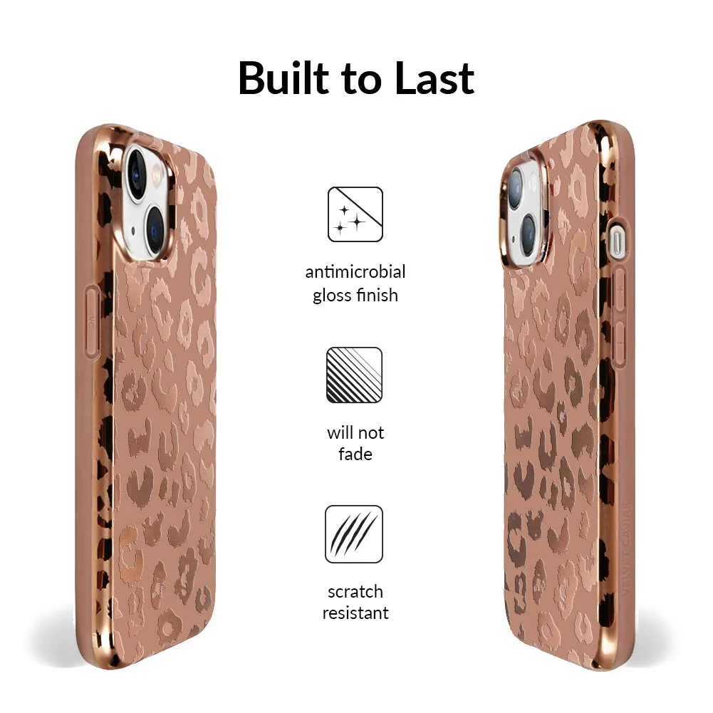 Bronze Chrome Leopard iPhone Case