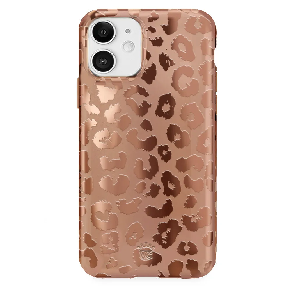 Bronze Chrome Leopard iPhone Case