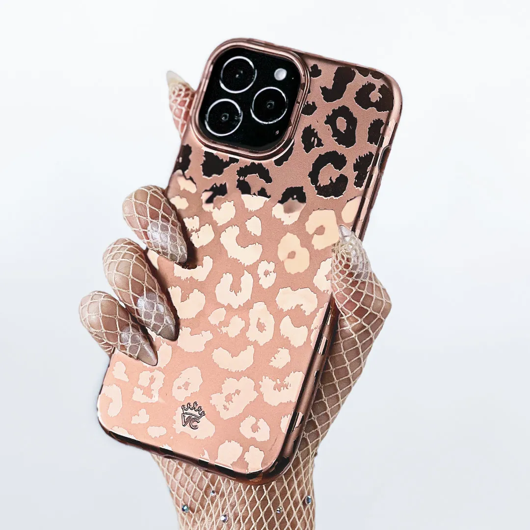 Bronze Chrome Leopard iPhone Case