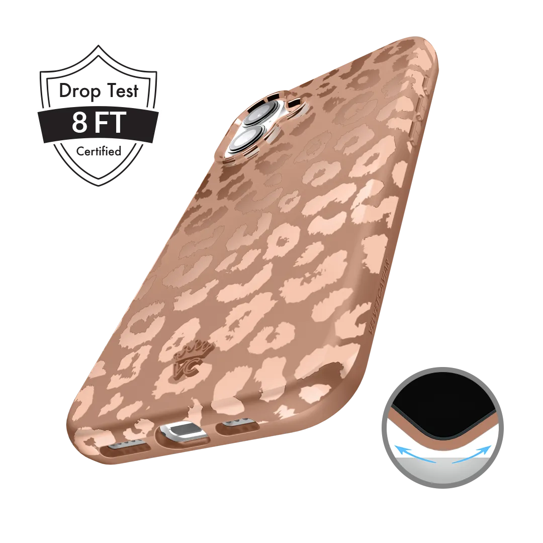 Bronze Chrome Leopard iPhone Case