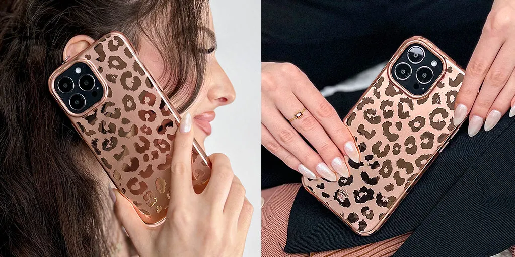 Bronze Chrome Leopard iPhone Case