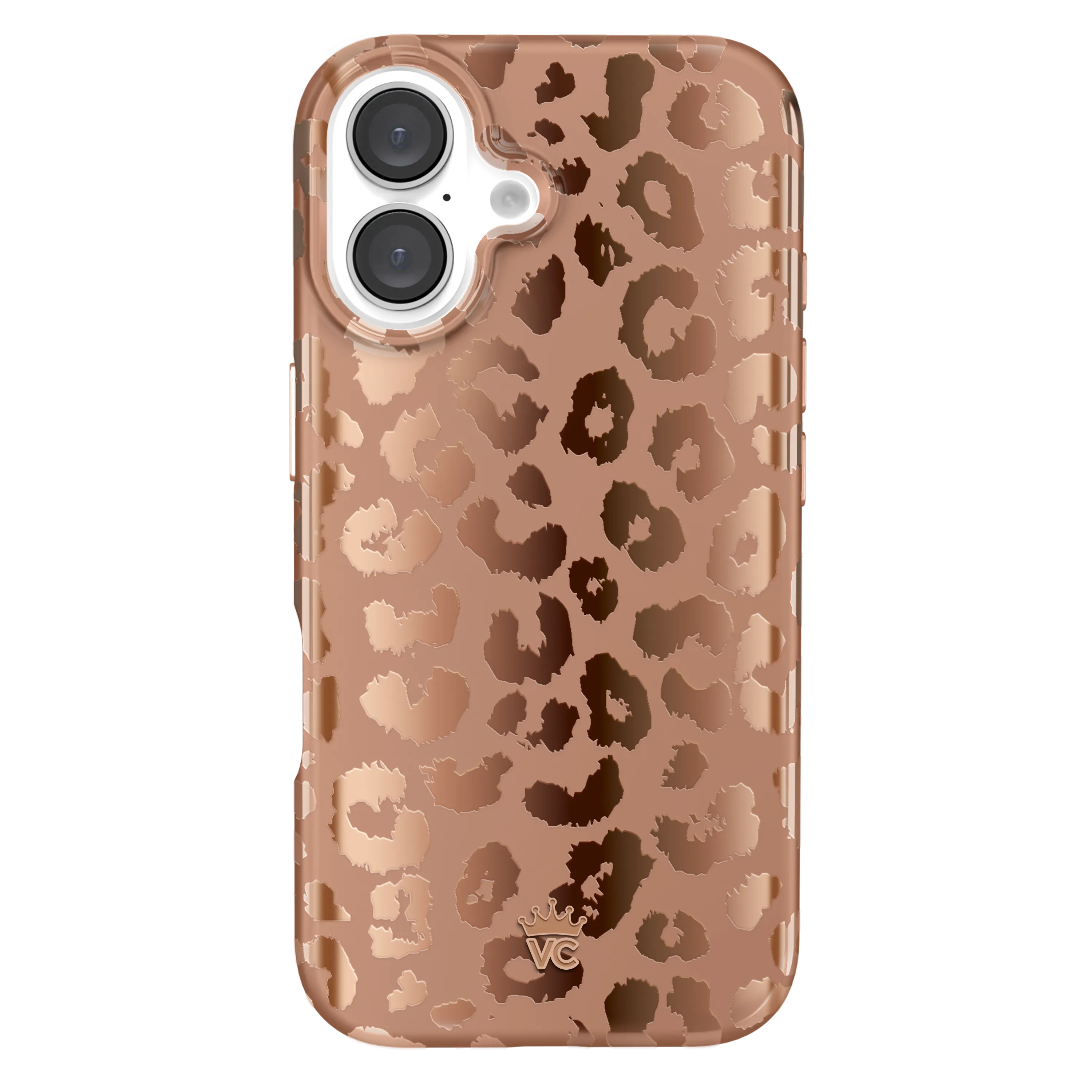 Bronze Chrome Leopard iPhone Case