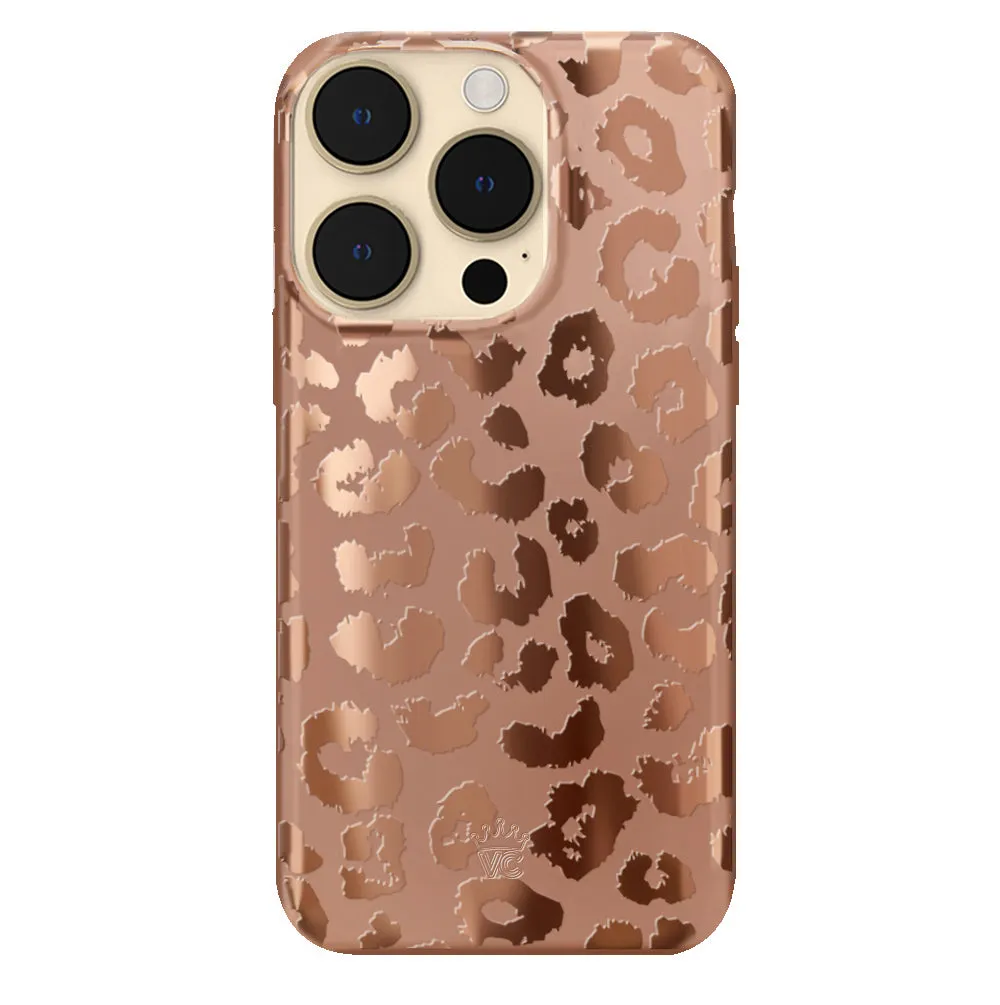 Bronze Chrome Leopard iPhone Case