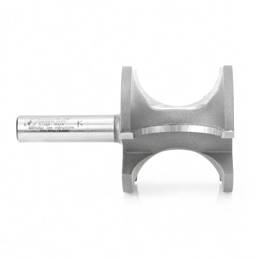 Bullnose Router Bit | 3⁄4 Radius x 2 3⁄8 Dia x 2 x 1⁄2"Shank | 51566 | 738685155660