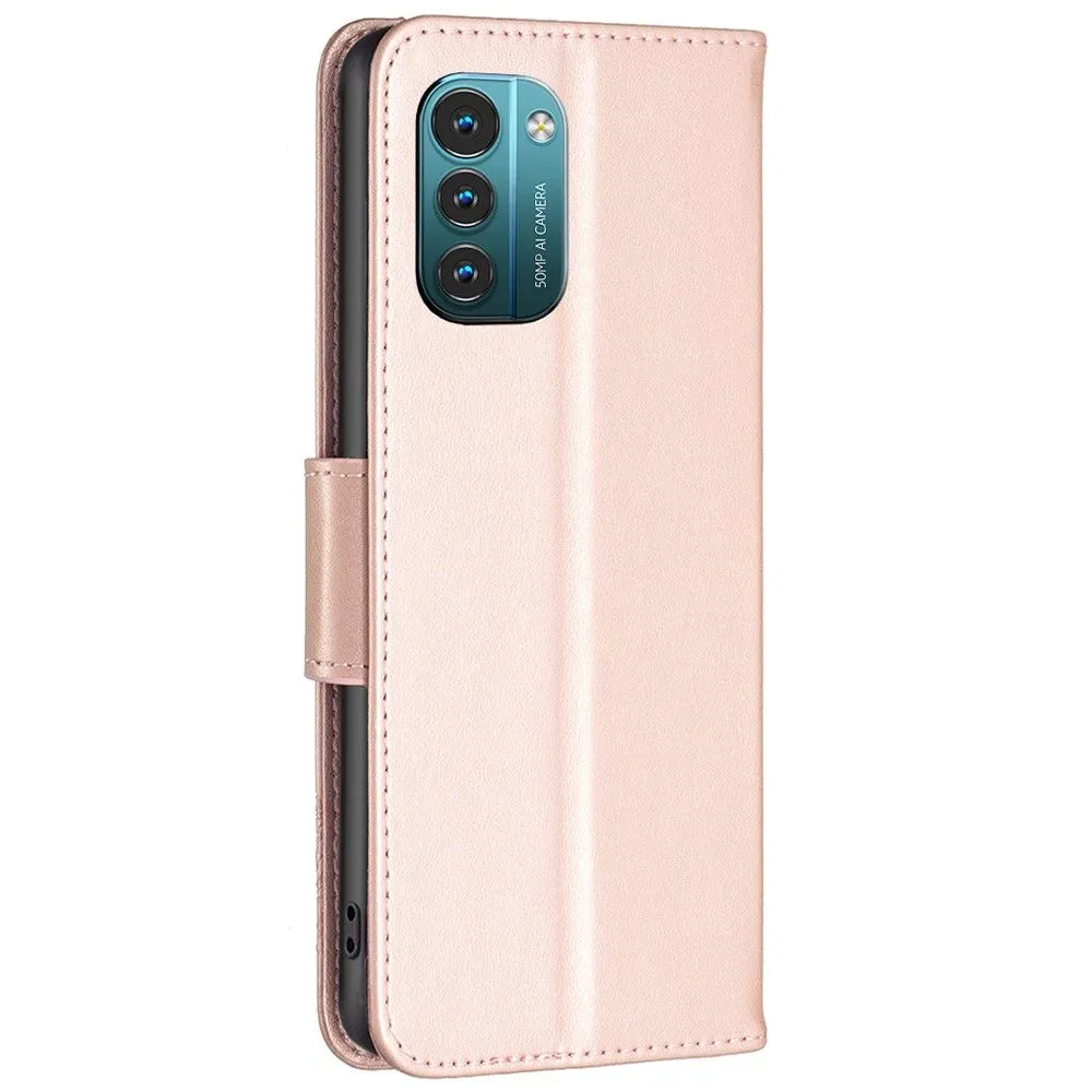 Butterfly Nokia G11 / G21 flip case - Rose Gold