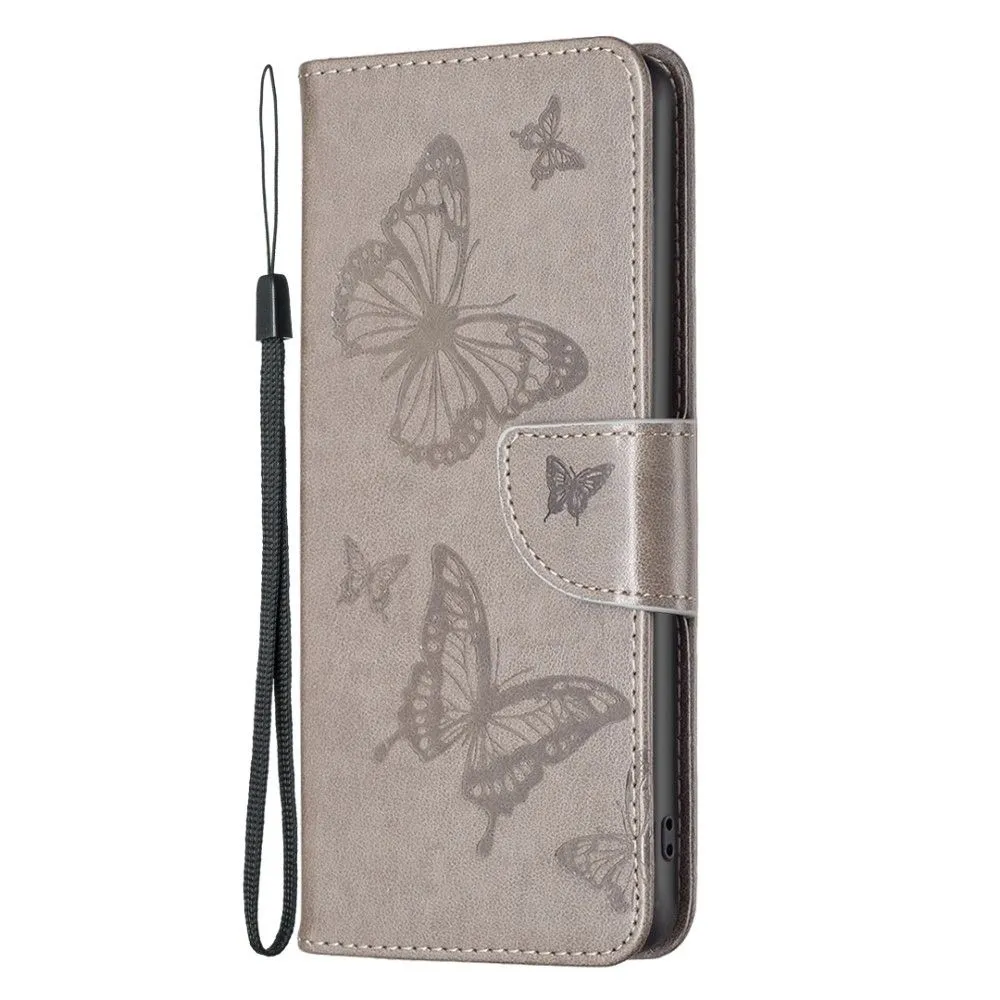 Butterfly Samsung Galaxy M33 5G flip case - Grey