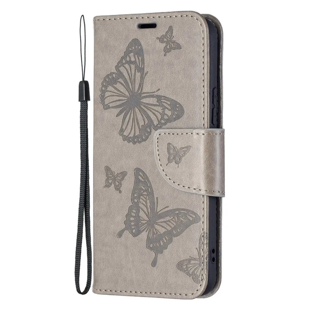 Butterfly Samsung Galaxy S22 Plus flip case - Grey