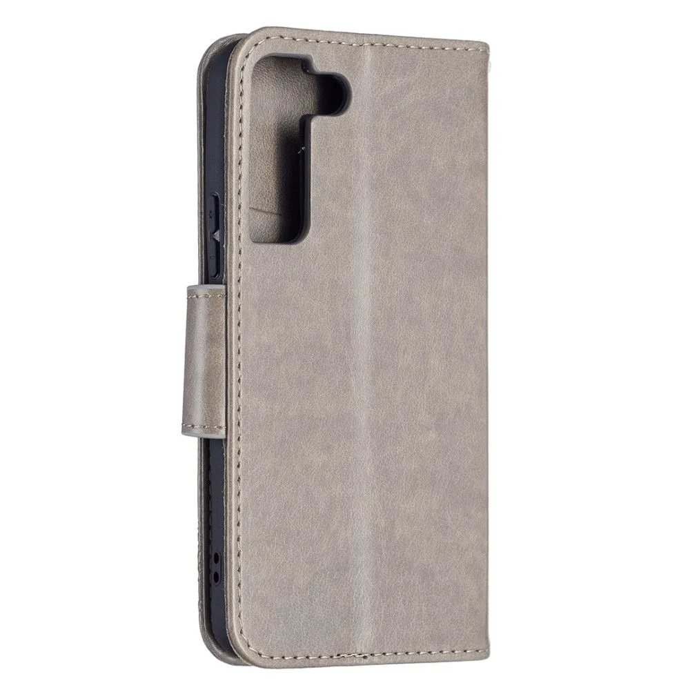 Butterfly Samsung Galaxy S22 Plus flip case - Grey