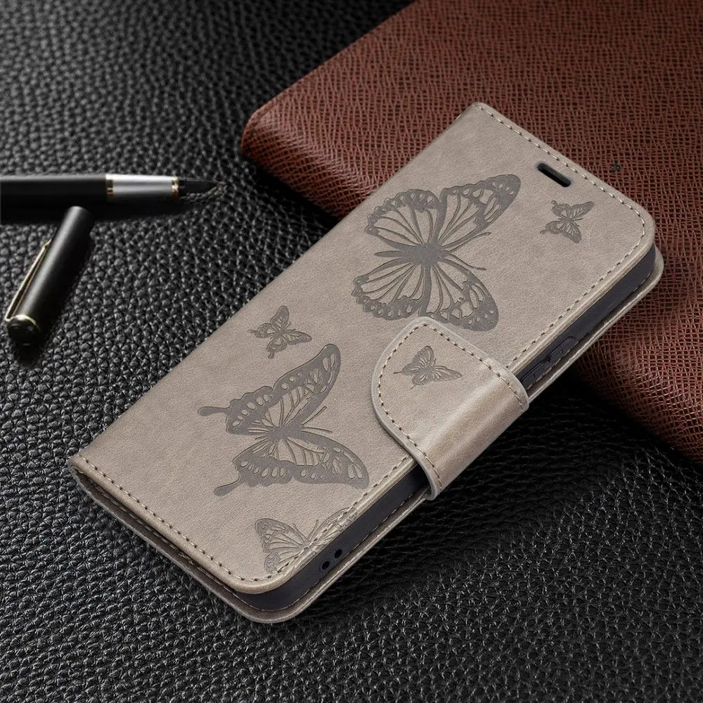 Butterfly Samsung Galaxy S22 Plus flip case - Grey